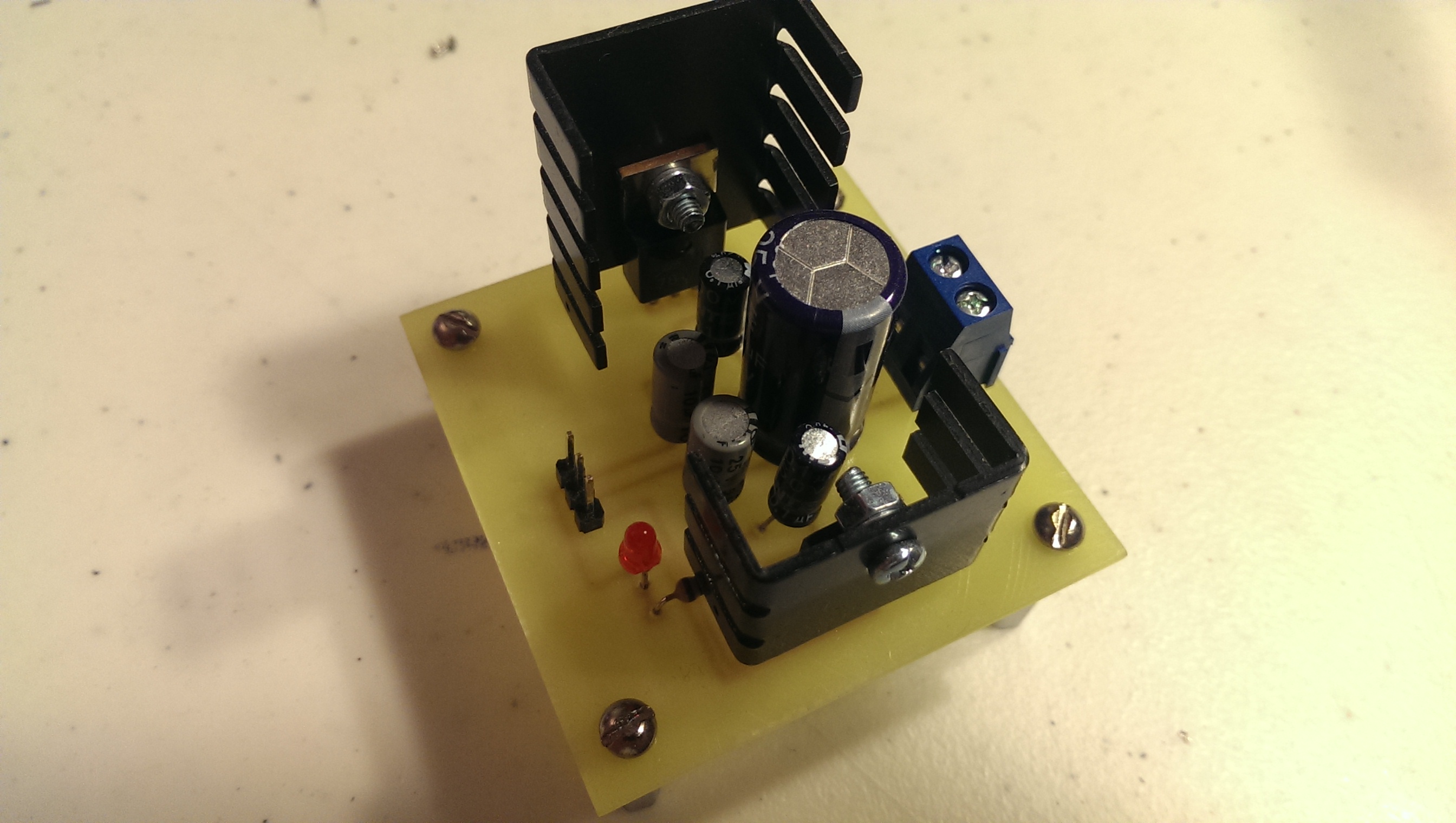 12 and 5 Volt DC Power Supply Circuit Board